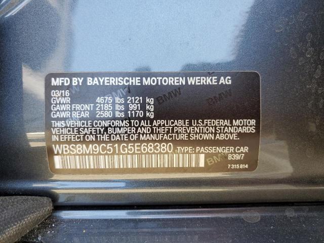Aukcja sprzedaży 2016 Bmw M3, vin: WBS8M9C51G5E68380, numer aukcji: 55875345