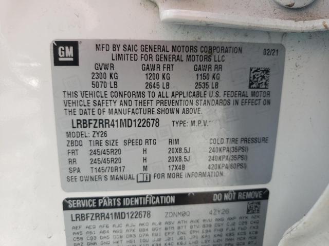 Aukcja sprzedaży 2021 Buick Envision A, vin: LRBFZRR41MD122678, numer aukcji: 58231175