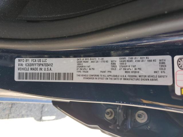 55583815 :رقم المزاد ، 1C6SRFFT9PN703412 vin ، 2023 Ram 1500 مزاد بيع