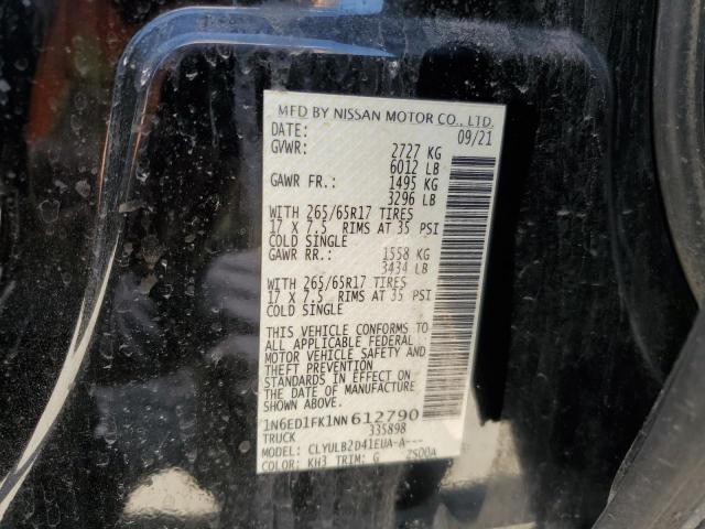 55840835 :رقم المزاد ، 1N6ED1FK1NN612790 vin ، 2022 Nissan Frontier S مزاد بيع