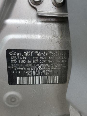 58254205 :رقم المزاد ، KMHD84LF4LU998776 vin ، 2020 Hyundai Elantra مزاد بيع