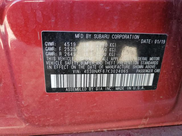 Aukcja sprzedaży 2019 Subaru Legacy 2.5, vin: 4S3BNAF67K3024065, numer aukcji: 56164405