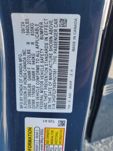 Aukcja sprzedaży 2025 Honda Civic Spor, vin: 2HGFE2F56SH527681, numer aukcji: 58112815