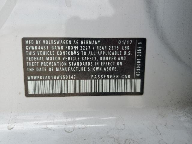 Продаж на аукціоні авто 2017 Volkswagen E-golf, vin: WVWPR7AU1HW950147, номер лоту: 55644205