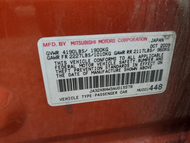 Продаж на аукціоні авто 2010 Mitsubishi Lancer, vin: JA32X8HW3AU015578, номер лоту: 56517875