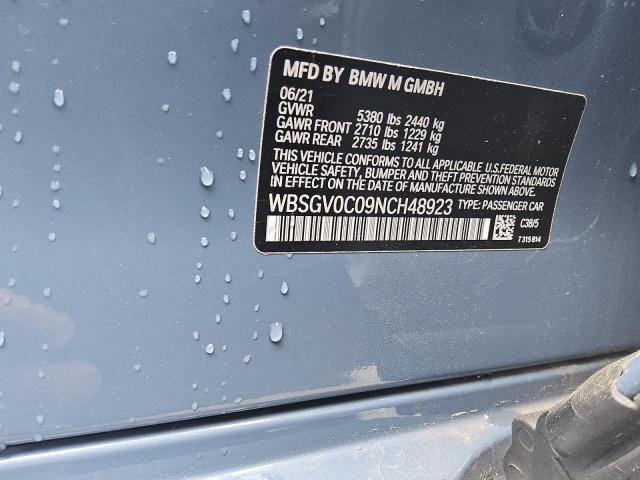 Продаж на аукціоні авто 2022 Bmw M8, vin: WBSGV0C09NCH48923, номер лоту: 57902905