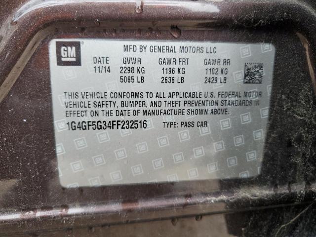 Продаж на аукціоні авто 2015 Buick Lacrosse, vin: 1G4GF5G34FF232516, номер лоту: 55819375