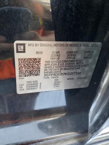 Aukcja sprzedaży 2019 Gmc Sierra C15, vin: 3GTP8DED7KG227114, numer aukcji: 55390135