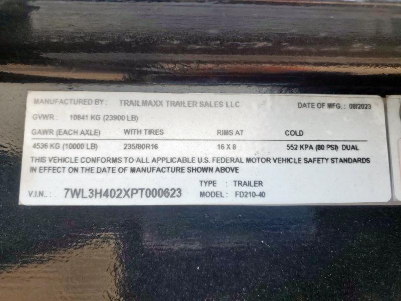 Продаж на аукціоні авто 2023 Trlr Trailer, vin: 7WL3H402XPT000623, номер лоту: 56899365