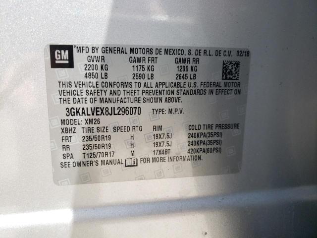 58047145 :رقم المزاد ، 3GKALVEX8JL296070 vin ، 2018 Gmc Terrain مزاد بيع