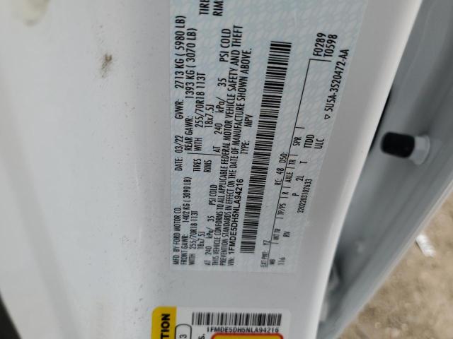Aukcja sprzedaży 2022 Ford Bronco Bas, vin: 1FMDE5DH5NLA94216, numer aukcji: 59173445