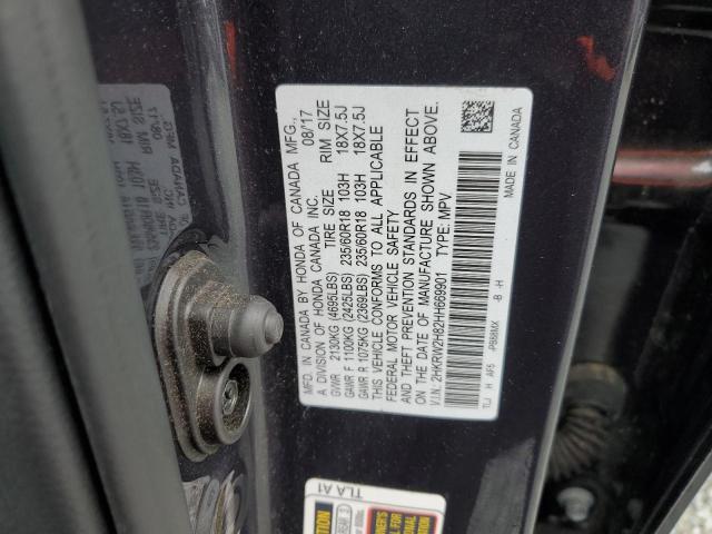Продажа на аукционе авто 2017 Honda Cr-v Exl, vin: 2HKRW2H82HH669901, номер лота: 56400485