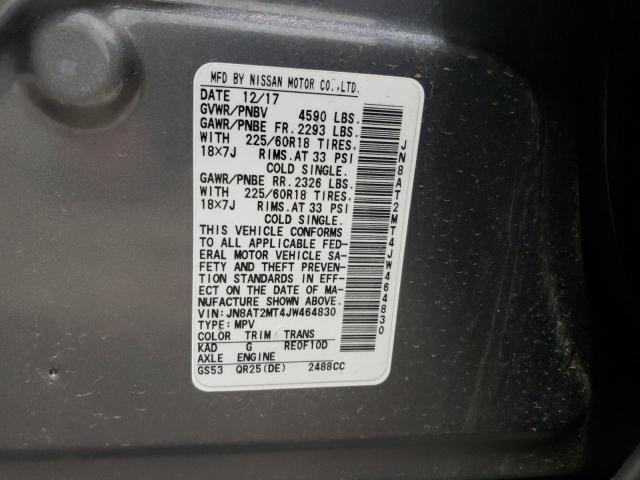 58871245 :رقم المزاد ، JN8AT2MT4JW464830 vin ، 2018 Nissan Rogue S مزاد بيع
