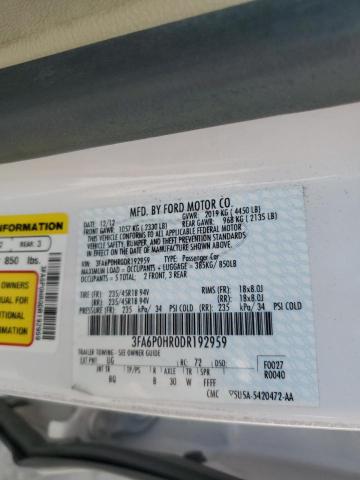 55964335 :رقم المزاد ، 3FA6P0HR0DR192959 vin ، 2013 Ford Fusion Se مزاد بيع