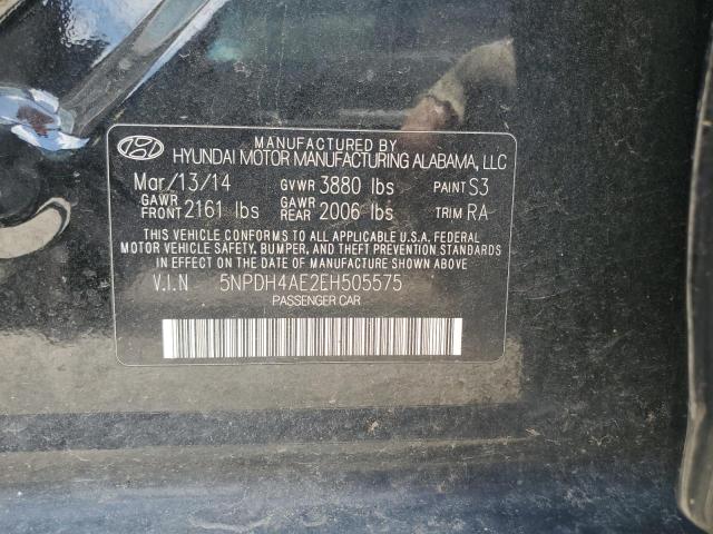 2014 Hyundai Elantra Se მანქანა იყიდება აუქციონზე, vin: 5NPDH4AE2EH505575, აუქციონის ნომერი: 56172005