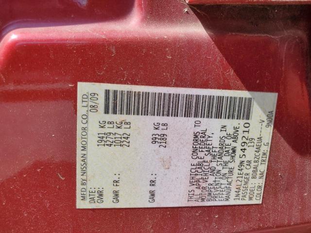 2009 Nissan Altima 2.5 მანქანა იყიდება აუქციონზე, vin: 1N4AL21E49N549210, აუქციონის ნომერი: 56127335