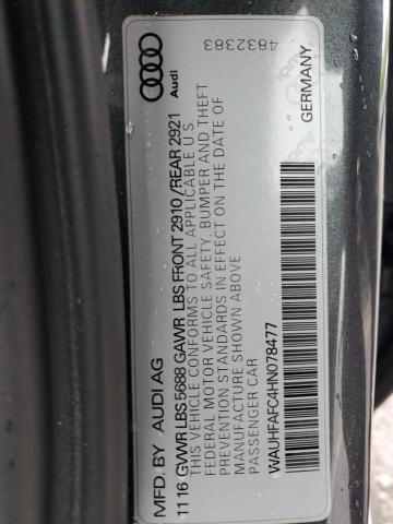 Aukcja sprzedaży 2017 Audi S6, vin: WAUHFAFC4HN078477, numer aukcji: 56371035