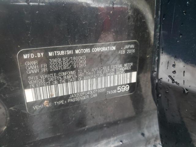 55522335 :رقم المزاد ، JA32U2FU4GU010096 vin ، 2016 Mitsubishi Lancer مزاد بيع