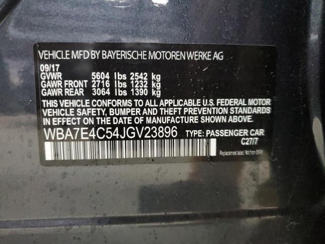 Продажа на аукционе авто 2018 Bmw 740 Xi, vin: WBA7E4C54JGV23896, номер лота: 58200925
