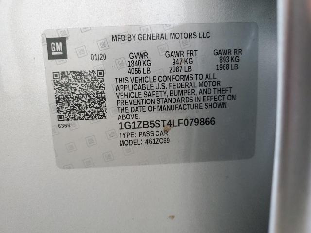 Продаж на аукціоні авто 2020 Chevrolet Malibu Ls, vin: 1G1ZB5ST4LF079866, номер лоту: 55686335
