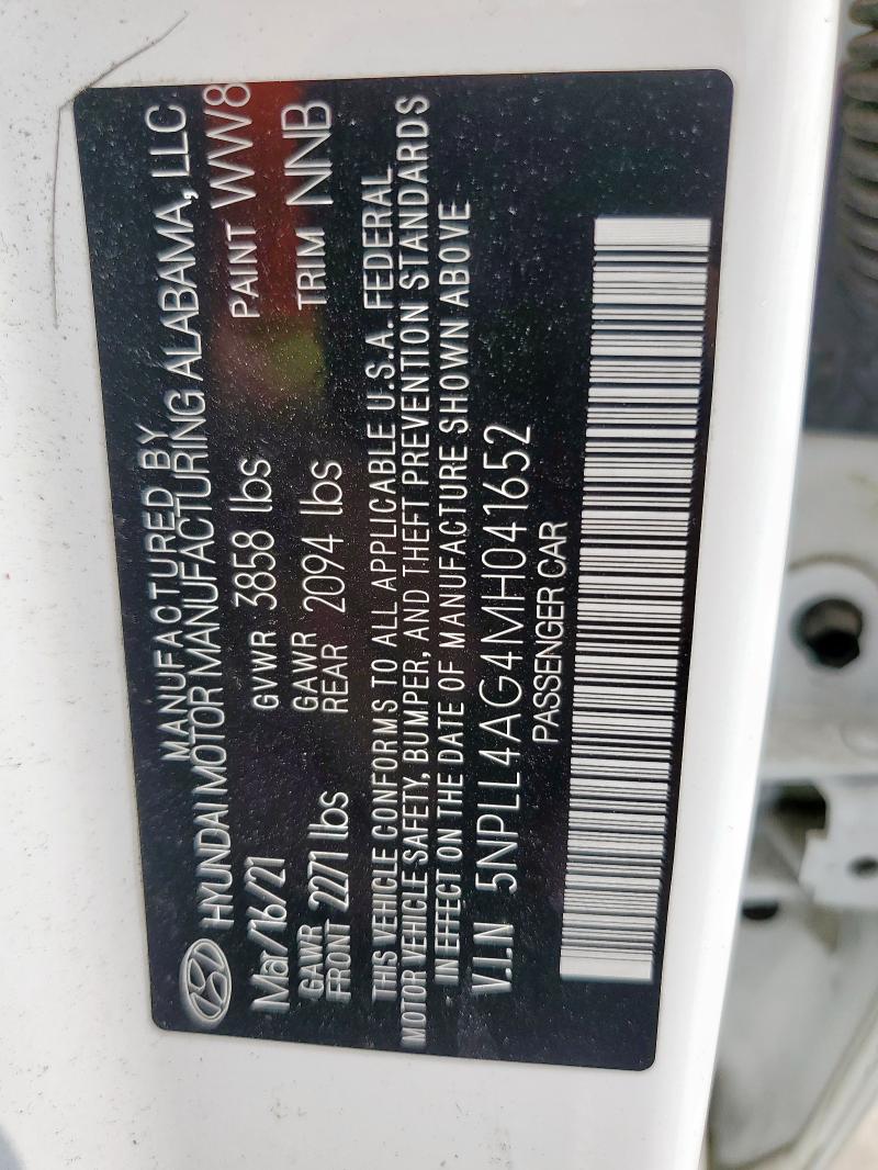 2021 Hyundai Elantra Se მანქანა იყიდება აუქციონზე, vin: 5NPLL4AG4MH041652, აუქციონის ნომერი: 57482095