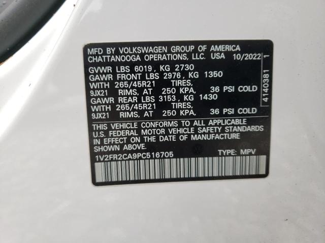 Продажа на аукционе авто 2023 Volkswagen Atlas, vin: 1V2FR2CA9PC516705, номер лота: 56340455