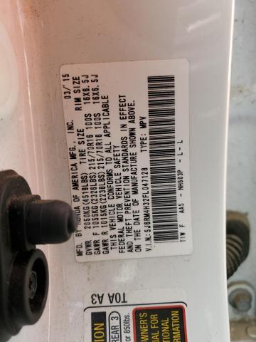 59020955 :رقم المزاد ، 5J6RM4H32FL047128 vin ، 2015 Honda Cr-v Lx مزاد بيع