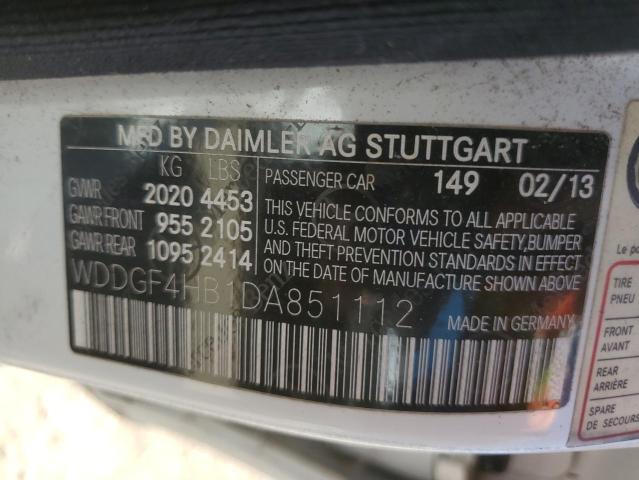 2013 Mercedes-benz C მანქანა იყიდება აუქციონზე, vin: WDDGF4HB1DA851112, აუქციონის ნომერი: 56588195