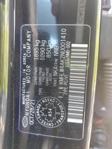 58558845 :رقم المزاد ، KMHLW4AK2NU001410 vin ، 2022 Hyundai Elantra N مزاد بيع