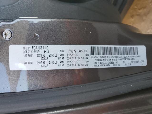 58247155 :رقم المزاد ، 2C4RDGCG6FR703923 vin ، 2015 Dodge Grand Cara مزاد بيع