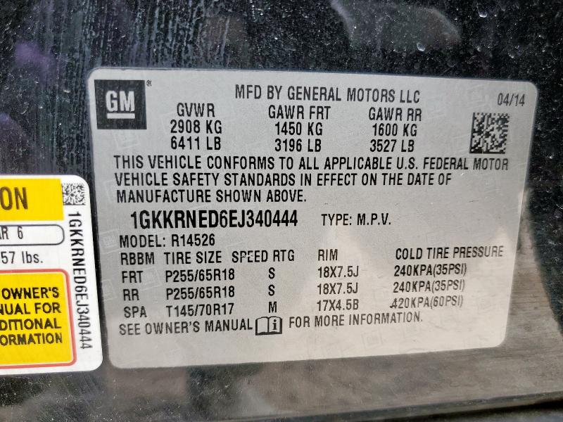 Продажа на аукционе авто 2014 Gmc Acadia Sle, vin: 1GKKRNED6EJ340444, номер лота: 57720925