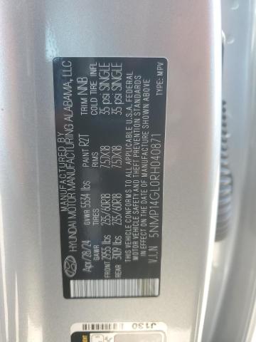 2024 Hyundai Santa Fe მანქანა იყიდება აუქციონზე, vin: 5NMP14GL0RH040871, აუქციონის ნომერი: 56020215