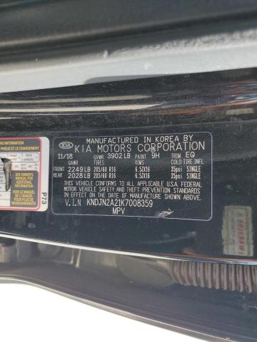 2019 Kia Soul მანქანა იყიდება აუქციონზე, vin: KNDJN2A21K7008359, აუქციონის ნომერი: 57467255