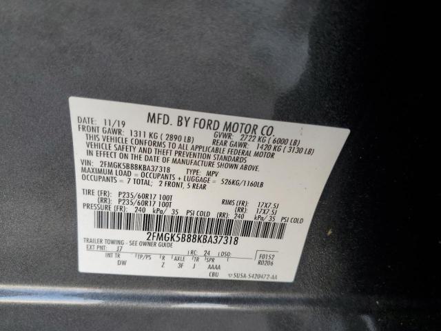 Aukcja sprzedaży 2019 Ford Flex Se, vin: 2FMGK5B88KBA37318, numer aukcji: 57229405
