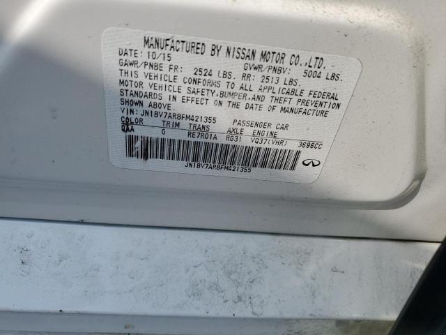 Aukcja sprzedaży 2015 Infiniti Q50 Base, vin: JN1BV7AR8FM421355, numer aukcji: 57249905