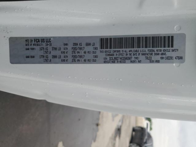 2019 Ram 1500 Class მანქანა იყიდება აუქციონზე, vin: 3C6JR6DT4KG506907, აუქციონის ნომერი: 54513415