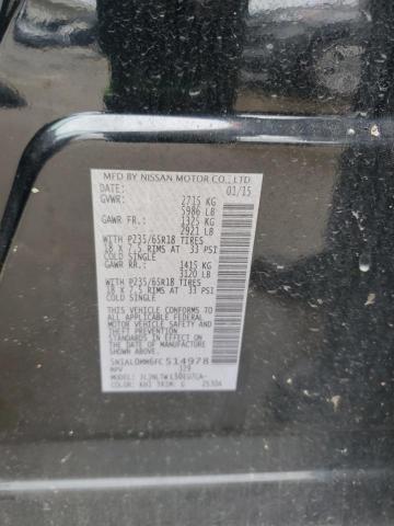 50958745 :رقم المزاد ، 5N1AL0MM6FC514978 vin ، 2015 Infiniti Qx60 مزاد بيع