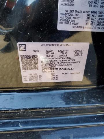 53623555 :رقم المزاد ، 1GTP8FED1MZ412516 vin ، 2021 Gmc Sierra مزاد بيع