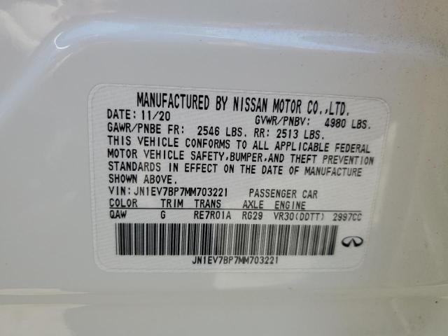 Aukcja sprzedaży 2021 Infiniti Q50, vin: JN1EV7BP7MM703221, numer aukcji: 56517955