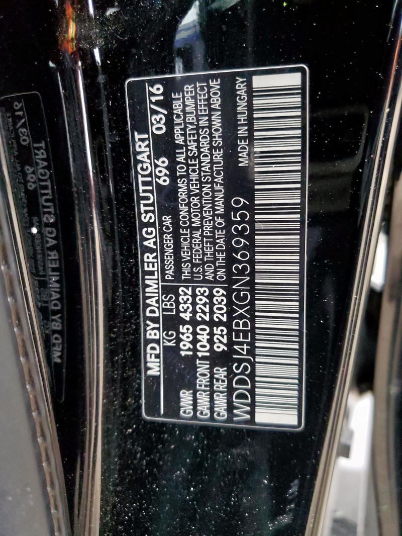 Продажа на аукционе авто 2016 Mercedes-benz Cla 250, vin: WDDSJ4EBXGN369359, номер лота: 58659505
