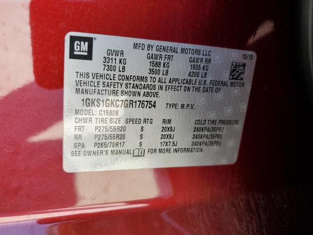 56661695 :رقم المزاد ، 1GKS1GKC7GR176754 vin ، 2016 Gmc Yukon Xl مزاد بيع