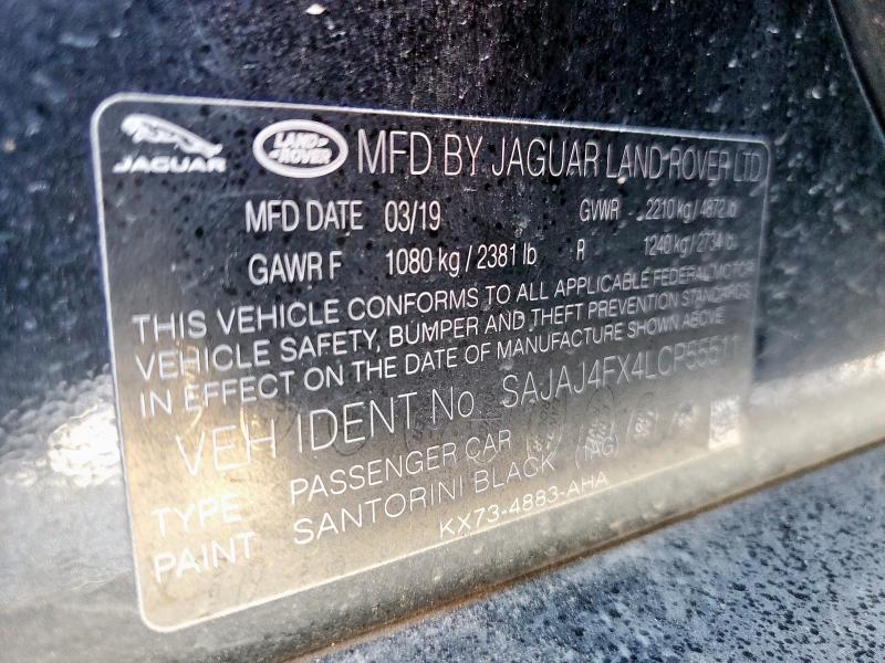 2020 Jaguar Xe მანქანა იყიდება აუქციონზე, vin: SAJAJ4FX4LCP55511, აუქციონის ნომერი: 57264365