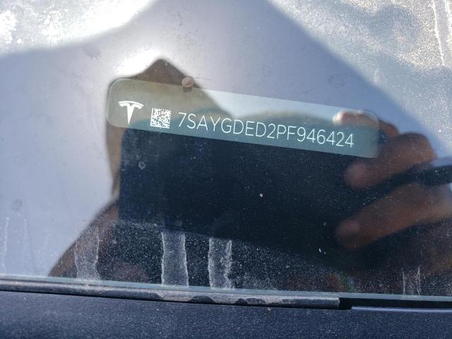 2023 Tesla Model Y მანქანა იყიდება აუქციონზე, vin: 7SAYGDED2PF946424, აუქციონის ნომერი: 58209355