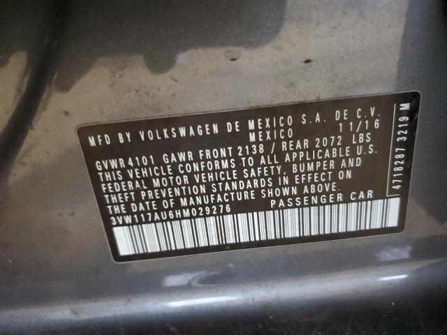 Aukcja sprzedaży 2017 Volkswagen Golf S, vin: 3VW117AU6HM029276, numer aukcji: 58365985