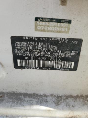 Продаж на аукціоні авто 2009 Subaru Impreza, vin: JF1GH626X9H801180, номер лоту: 58298355