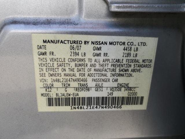 Продаж на аукціоні авто 2007 Nissan Altima, vin: 1N4BL21E47N490466, номер лоту: 56405055