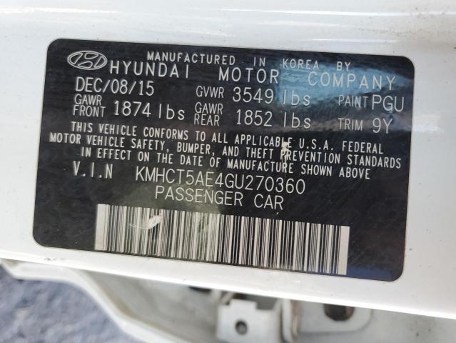Продажа на аукционе авто 2016 Hyundai Accent Se, vin: KMHCT5AE4GU270360, номер лота: 57421815