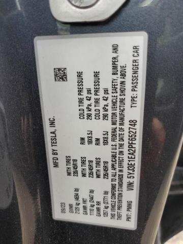 Продажа на аукционе авто 2023 Tesla Model 3, vin: 5YJ3E1EA2PF652748, номер лота: 57990705