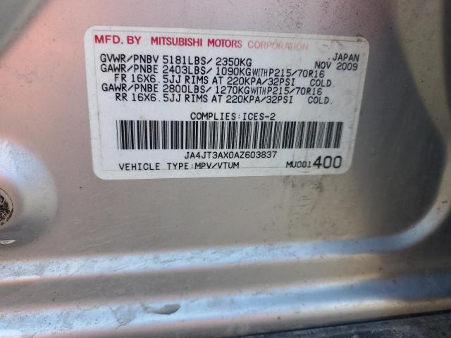 Aukcja sprzedaży 2010 Mitsubishi Outlander, vin: JA4JT3AX0AZ603837, numer aukcji: 58124635