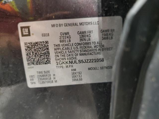 Aukcja sprzedaży 2018 Gmc Acadia, vin: 1GKKNULS5JZ221058, numer aukcji: 55340535
